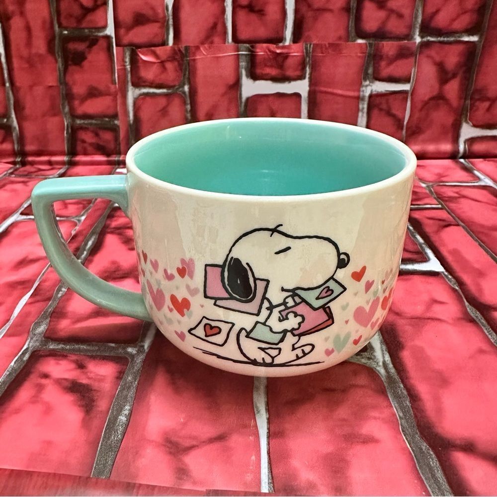 Peanuts Snoopy Valentines Hearts cards ceramic mug - Picture 8 of 8